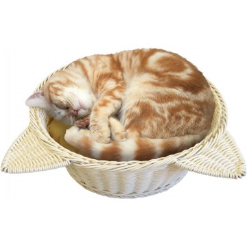 Nyanta Club Pot Shaped Rattan Style Bed Beige
